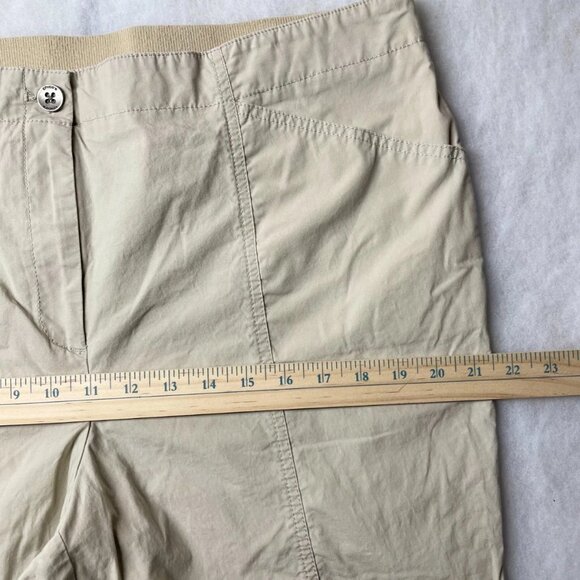 Chico's Womens Beige Straight Leg High Rise Casual Capri Pants Size 3 US X-Large - Picture 7 of 10
